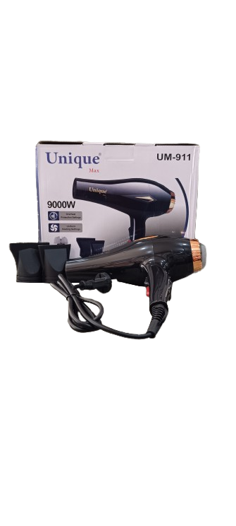 سشوار حرفه ای یونیک مدل UM_911 ، حالت دهنده حرفه ای مو با قابلیت تنظیمات حرفه ای حرارت