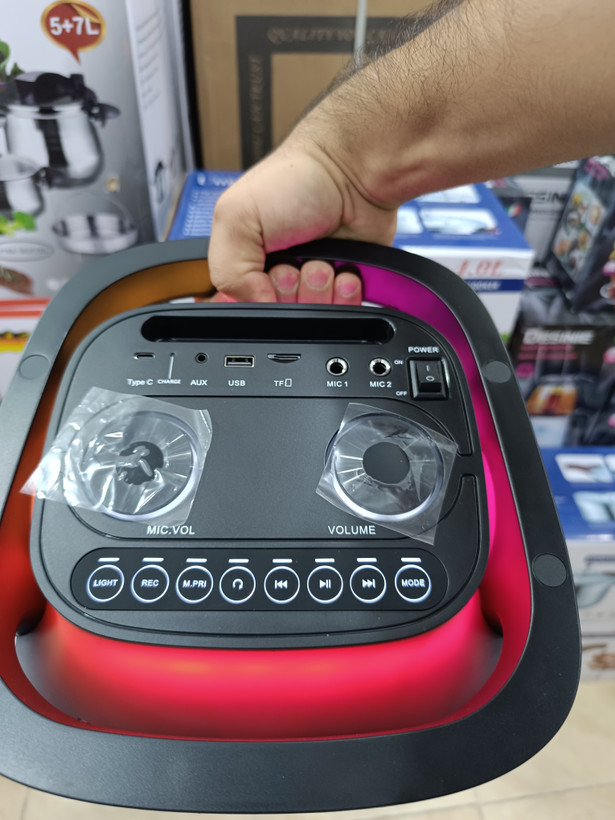 اسپیکر پارتی دسینی KD-400 | صدای قدرتمند 40 وات با کارائوکه و LED