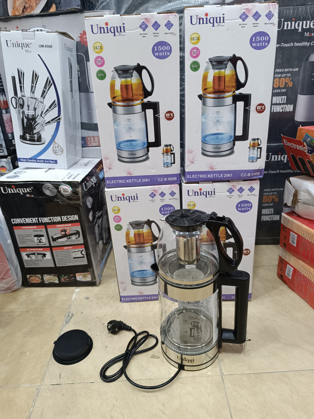 چای ساز رو هم یونیک مدل 588b ، دارای نمایشگر آب و فیلتر استیل ضد زنگ